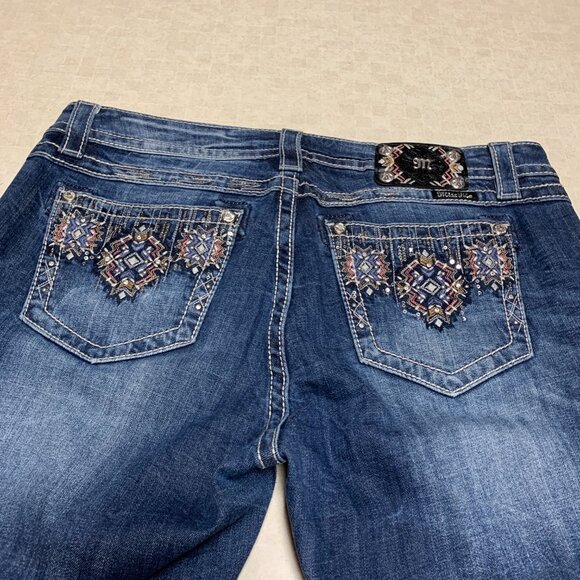 Miss Me Jeans Women’s Size 33 Mid-Rise - Skinny Embellished Denim Jeans - Picture 10 of 14